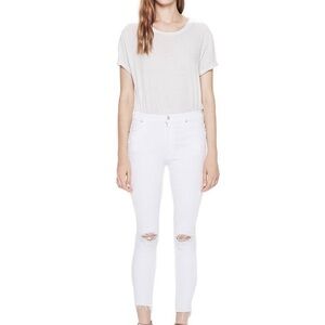 Mother Stunner Zip Ankle Step Fray Skinny Jeans 24